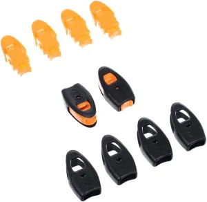 Aerowave Cord End Whistle Zipper Pulls - Rope, Cord, String, Paracord Zipper Pull Ends (500 Pack, Black and Orange)