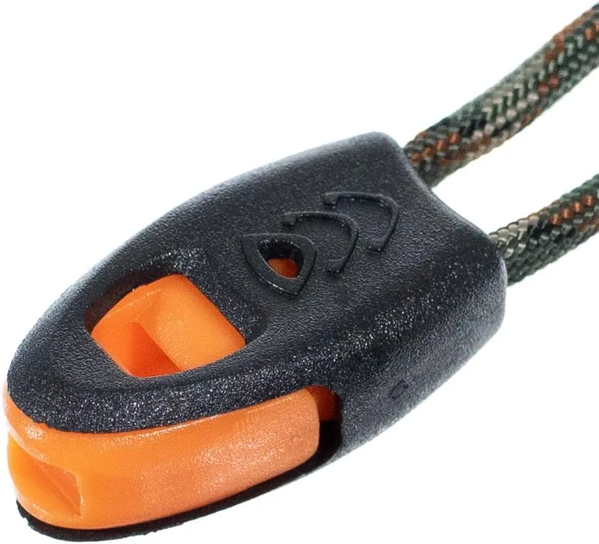 Aerowave Cord End Whistle Zipper Pulls - Rope, Cord, String, Paracord Zipper Pull Ends (500 Pack, Black and Orange)