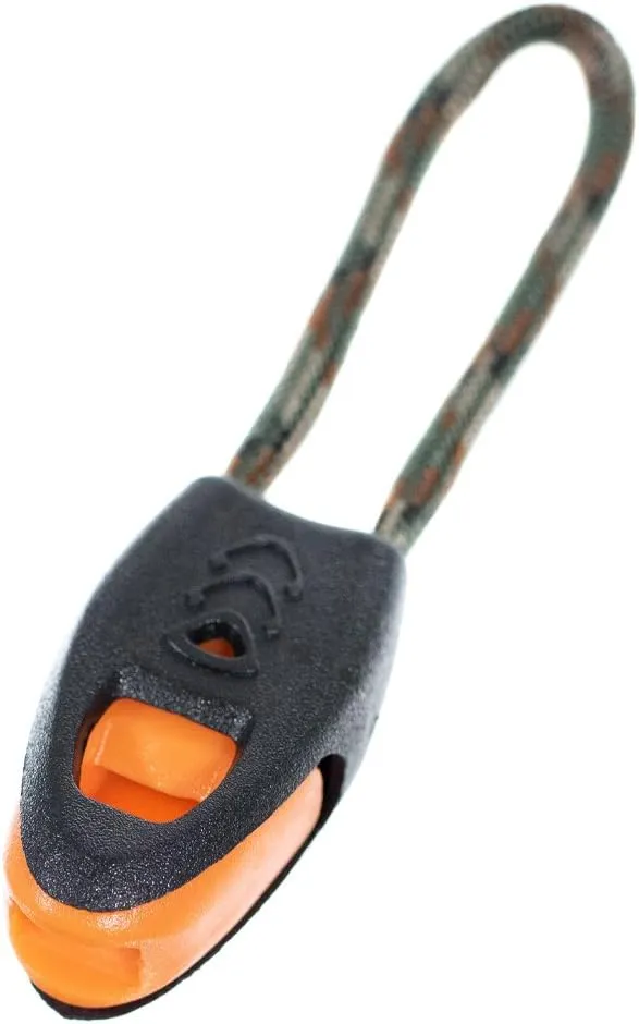 Aerowave Cord End Whistle Zipper Pulls - Rope, Cord, String, Paracord Zipper Pull Ends (500 Pack, Black and Orange)