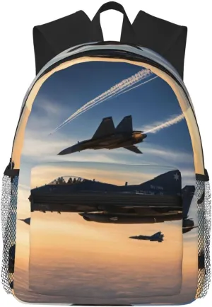Aircraft Fighter Jets print Lightweight duffel bag, travel hiking daypack, comfortable backpack, sports bag
