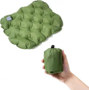 Airplane Travel Seat Cushion - Inflatable Waterproof Air Pad with Repair Kit and Storage Bag, Portable for Hiking Trekking Office Flights Car Stadium Seating (15.75"x11.82")
