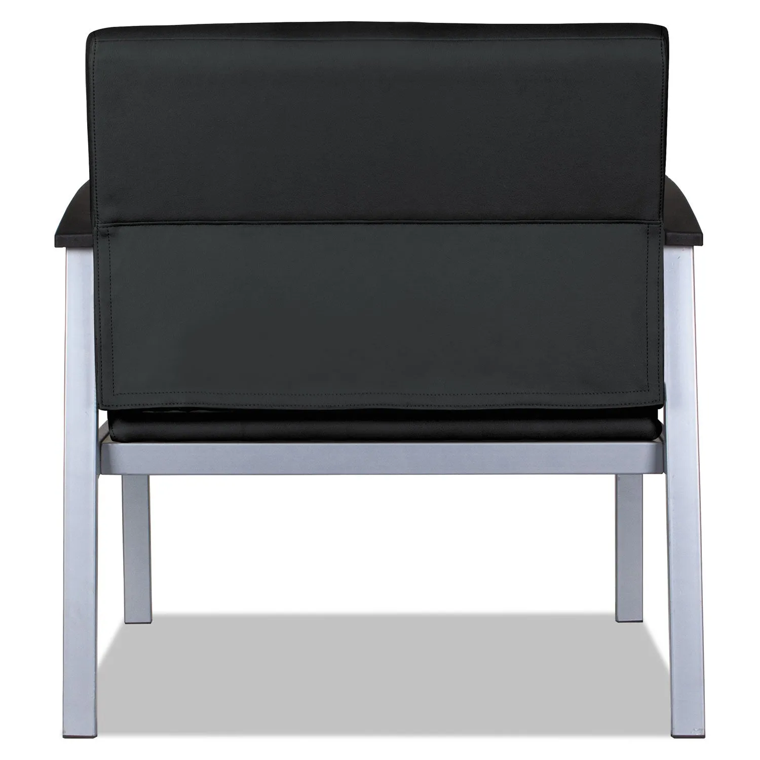 Alera® Alera metaLounge Series Bariatric Guest Chair, 30.51" x 26.96" x 33.46", Black Seat, Black Back, Silver Base