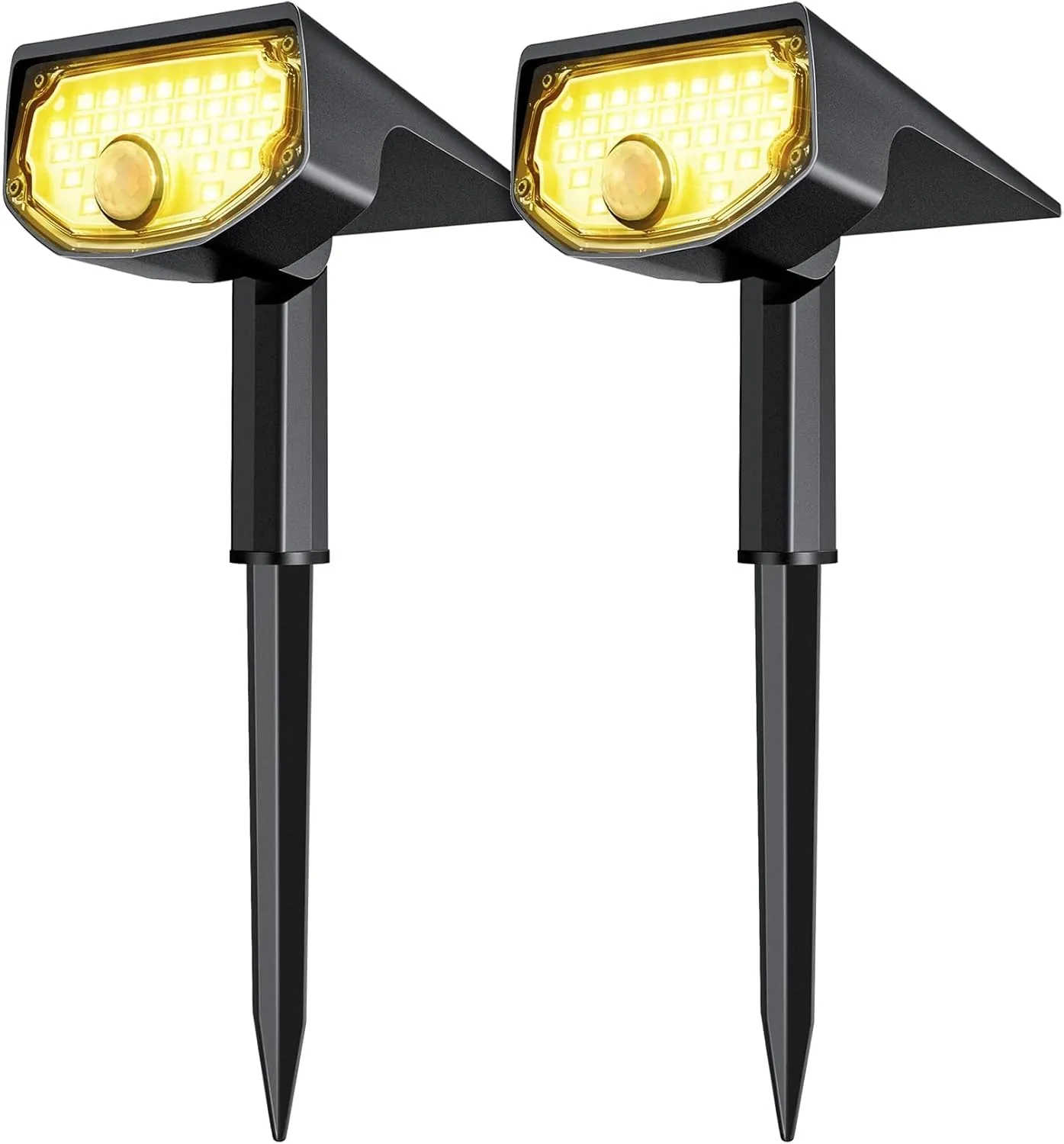 AloftSun Solar Motion Sensor Outdoor Lights,Waterproof Motion Sensor Spot Lights- 30 LED/3 Modes Solar Powered Spotlights,Landscape Lighting for Yard and Garden,Warm White,2 Pack