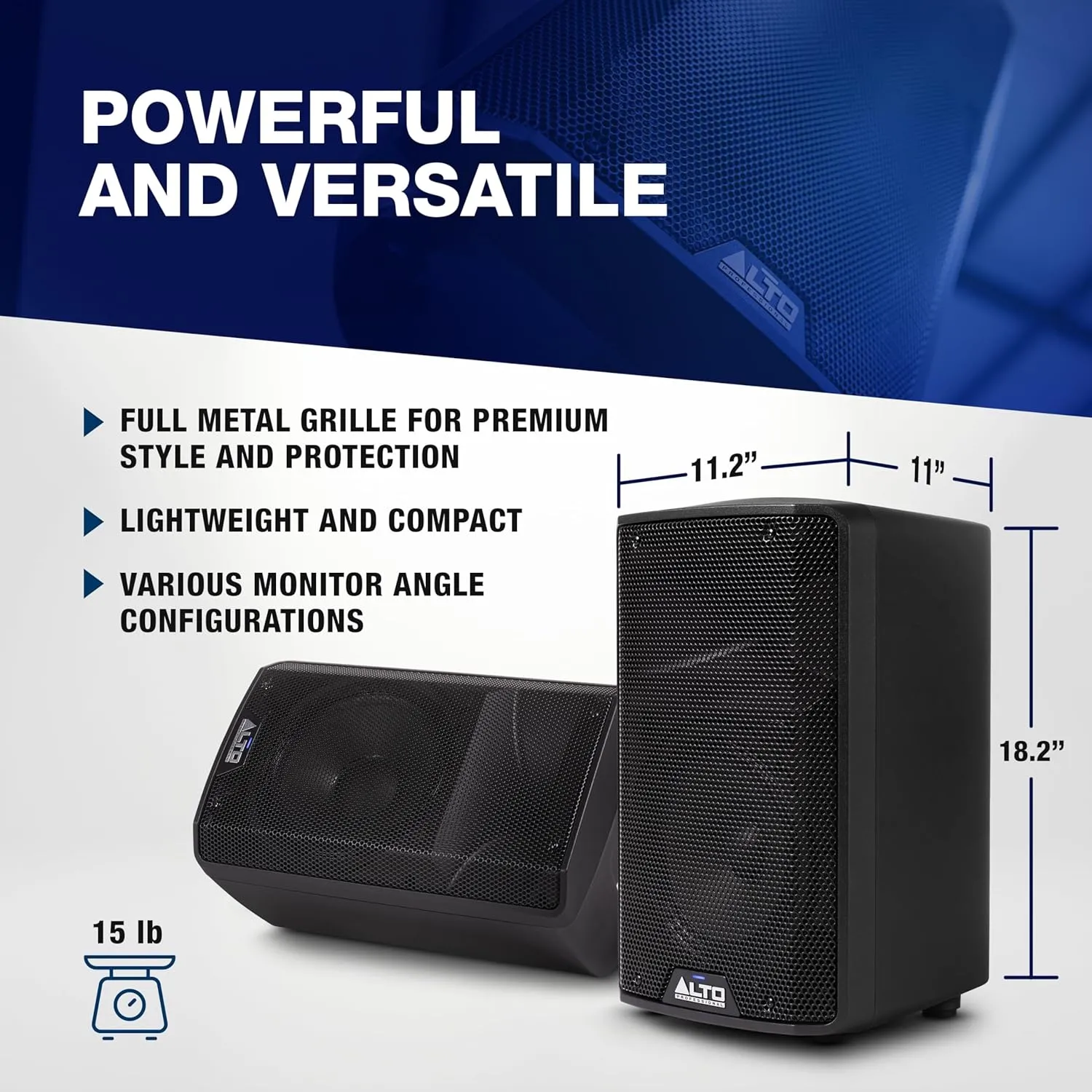 ALTO TX410 350W 10" Powered PA Speaker with TWS Bluetooth, 2-Channel Mixer, Monitor for Band or DJ and Musicians, Rehersals, Venues or Events