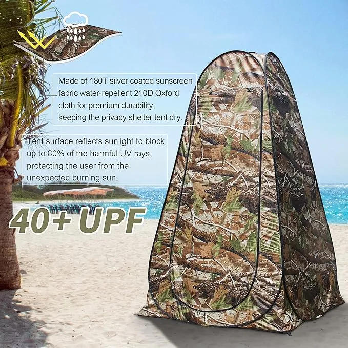 anngrowy Pop Up Privacy Tent Shower Tent Portable Outdoor Camping Bathroom Toilet Tent Changing Dressing Room Privacy Shelters Room for Hiking and Beach Sun Shelter Picnic Fishing– UPF40  Waterproof