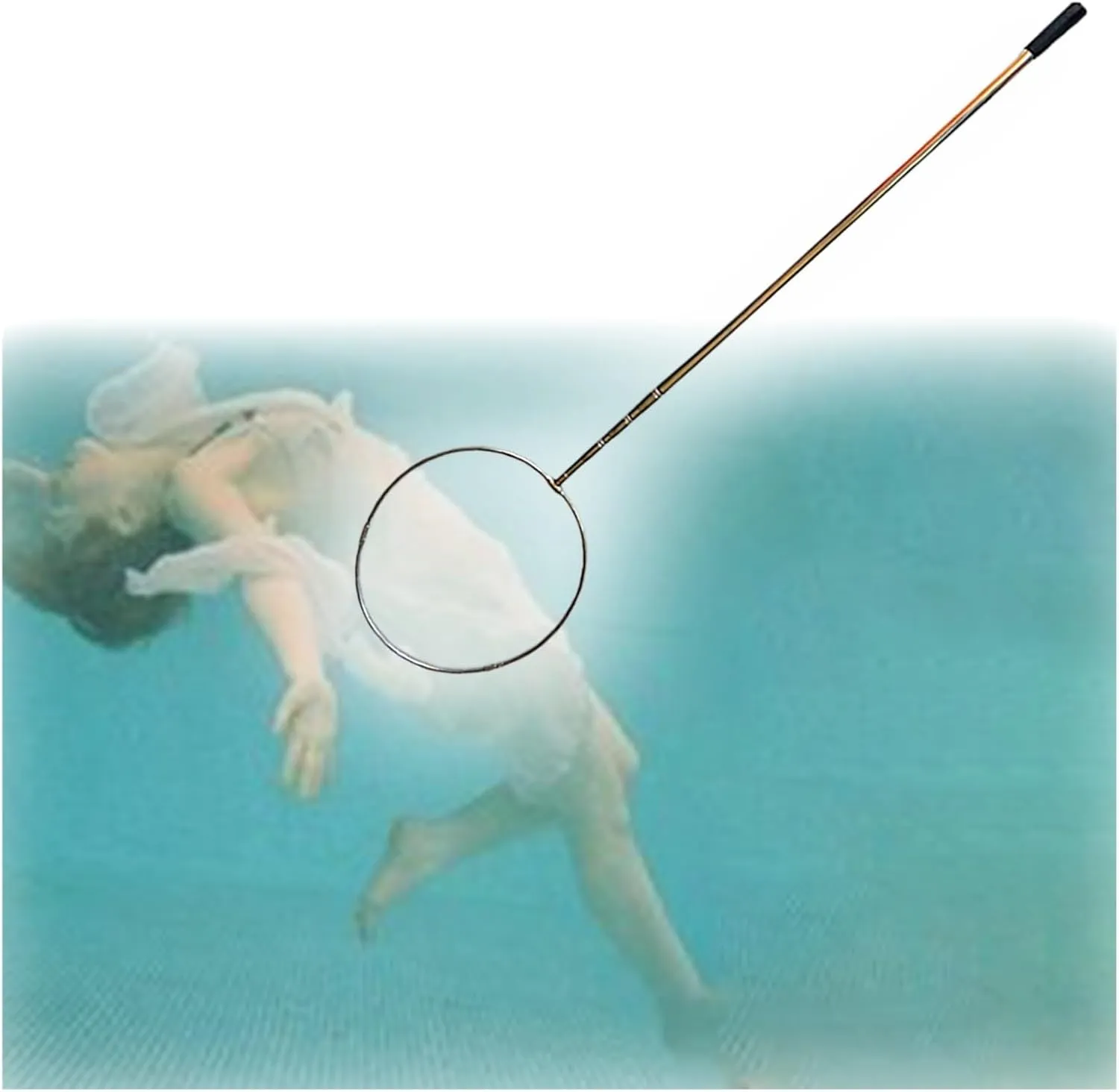 Anti-Electric Shock Rescue Tube，Lifesaving poleLifesaving Pole Swimming Pool Life Saving Hook with Adjustable Telescopic Pole, Durable Emergency Salvage Rodsfor Water Parks, Multi-use Rescue