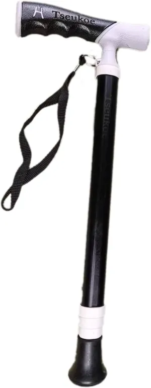 Anti-Slip Telescopic Trekking Pole Lightweight Titanium Alloy Hiking Stick Portable Blind Cane 38-105cm