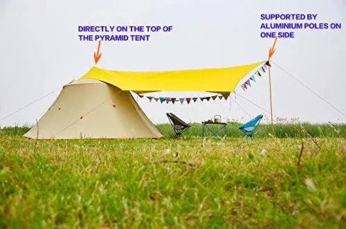 Anti-Sun 20D Silicon with Silver Coating Outdoor Large ul Ultralight Camping tarp shelter