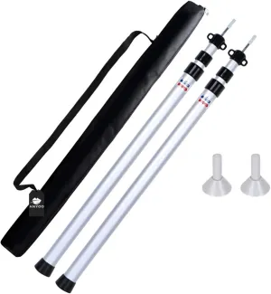 Anyoo Adjustable Telescoping Tarp Poles Set of 2 Aluminum Rods for Camping Backpacking Hiking