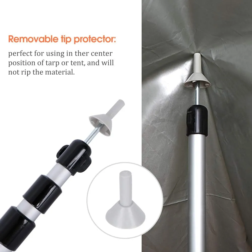 Anyoo Adjustable Telescoping Tarp Poles Set of 2 Aluminum Rods for Camping Backpacking Hiking