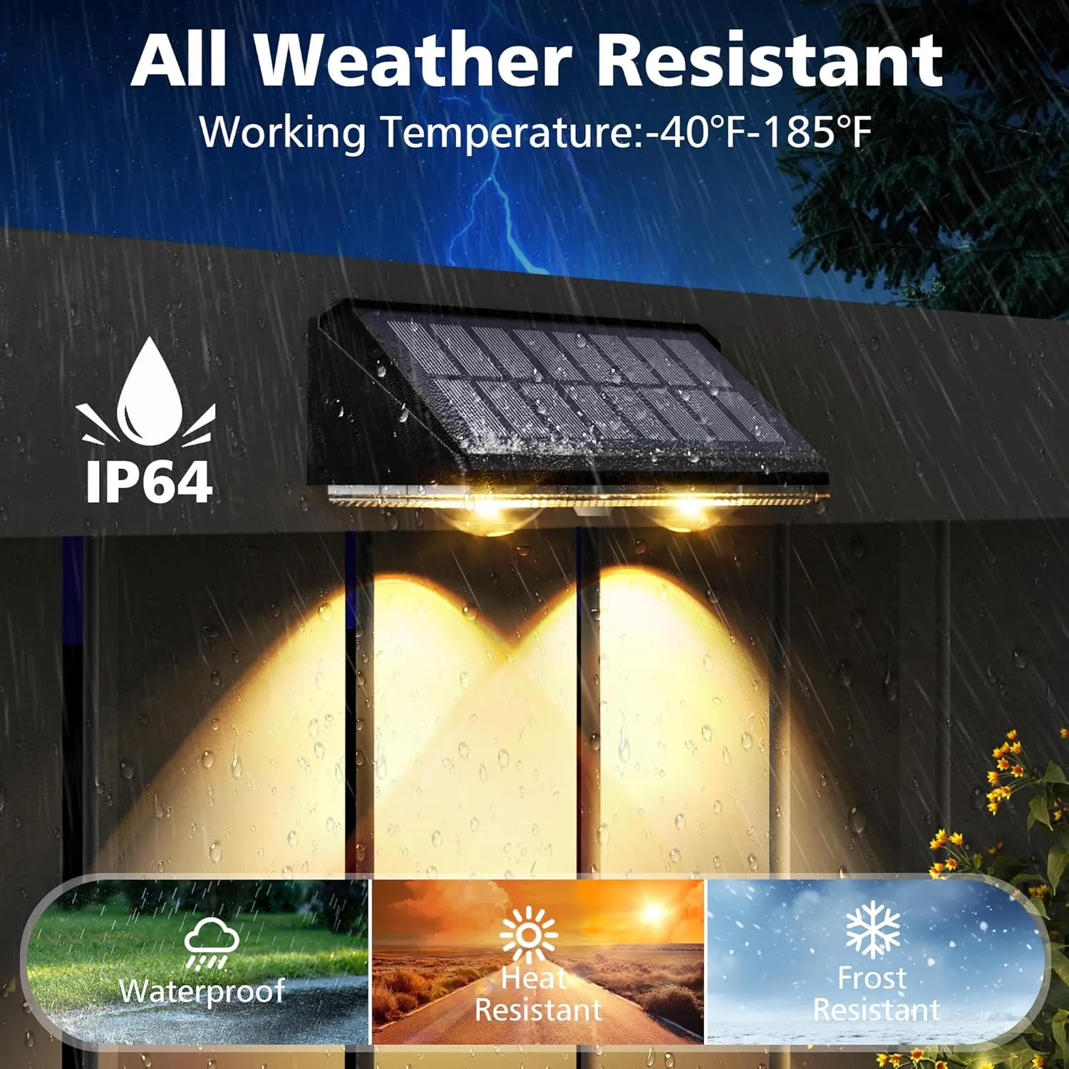 APONUO Solar Fence Lights Outdoor Waterproof, Fence Lights Solar Powered, 9 RGB Color Modes&Warm White&Cool White, Fence Solar Light Outdoor for Backyard, Patio, Wall, Yard,Deck（Black, 12 Pack）