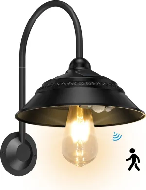 Aqonsie Solar Barn Light Outdoor With 3 Lighting Modes & Motion Sensor Wall Sconces, Rustic Chicken Coop Lights, Waterproof Wall Mount Light for Barn/Shed/Farmhouse/Porch
