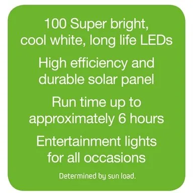 Arlec 10m Cool White Solar Powered Thin LED Rope Light