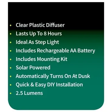 Arlec Stainless Steel Camas Solar Wall Light Solar Powered