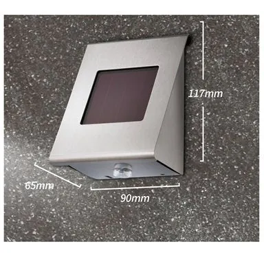 Arlec Stainless Steel Camas Solar Wall Light Solar Powered