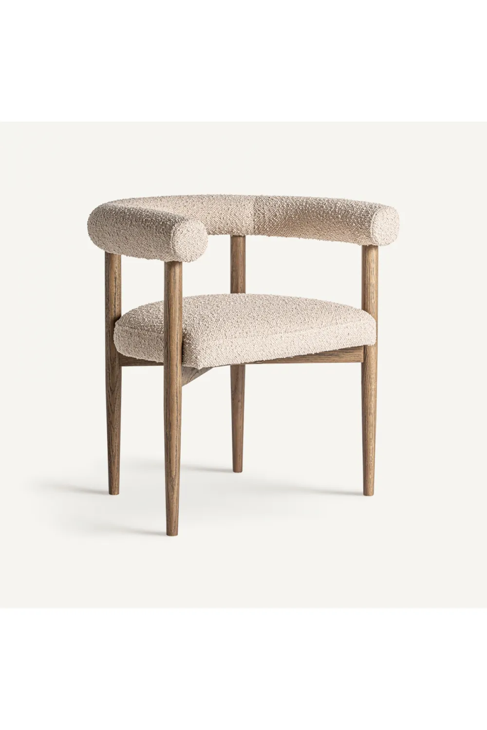 Ash Framed Curve Accent Chair | Vical Home Bullay