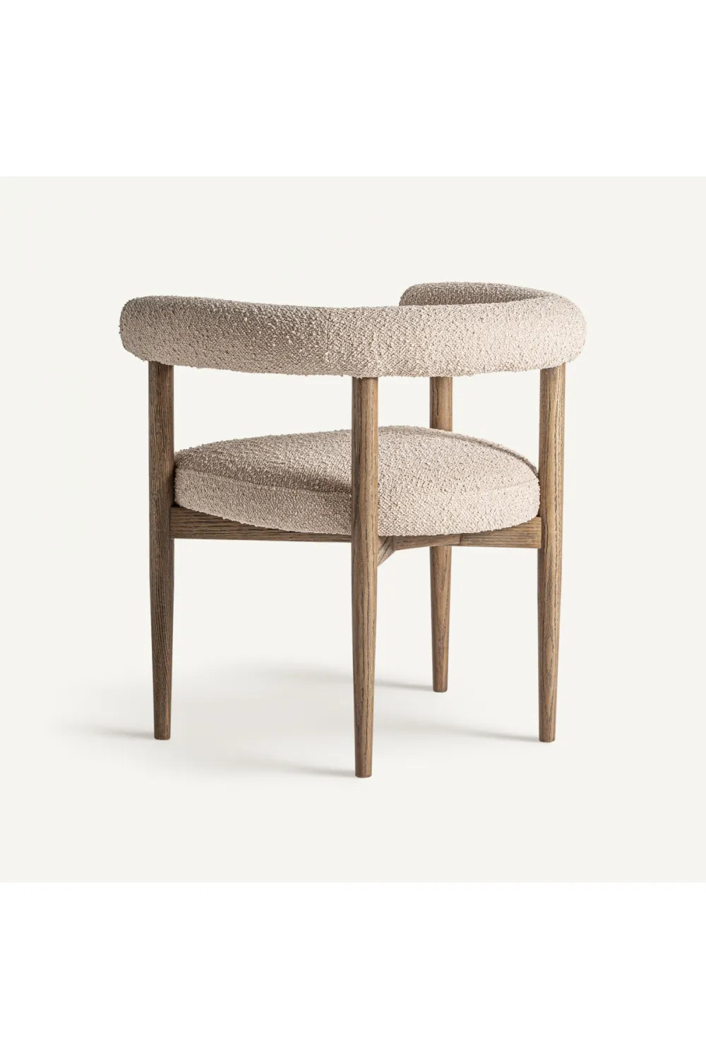 Ash Framed Curve Accent Chair | Vical Home Bullay