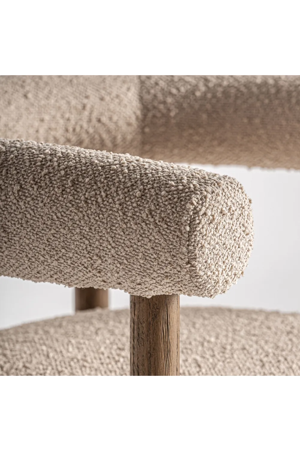 Ash Framed Curve Accent Chair | Vical Home Bullay