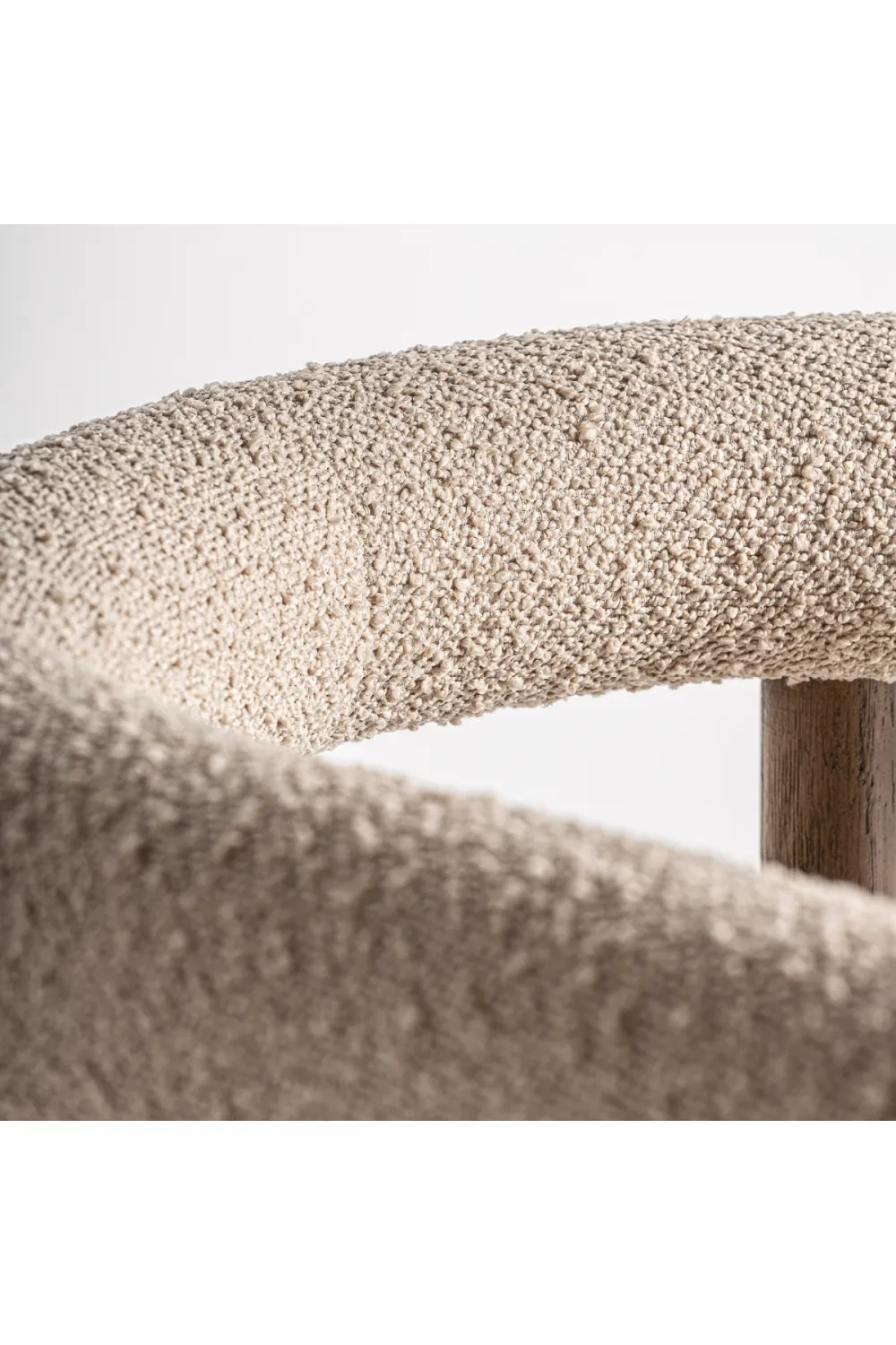 Ash Framed Curve Accent Chair | Vical Home Bullay