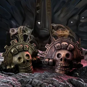 Authentic Spooky Aztec Death Whistle, Loudest Human Sounding Screams 125  Decibels, Halloween Creepy Gift Death Whistle (Retro)