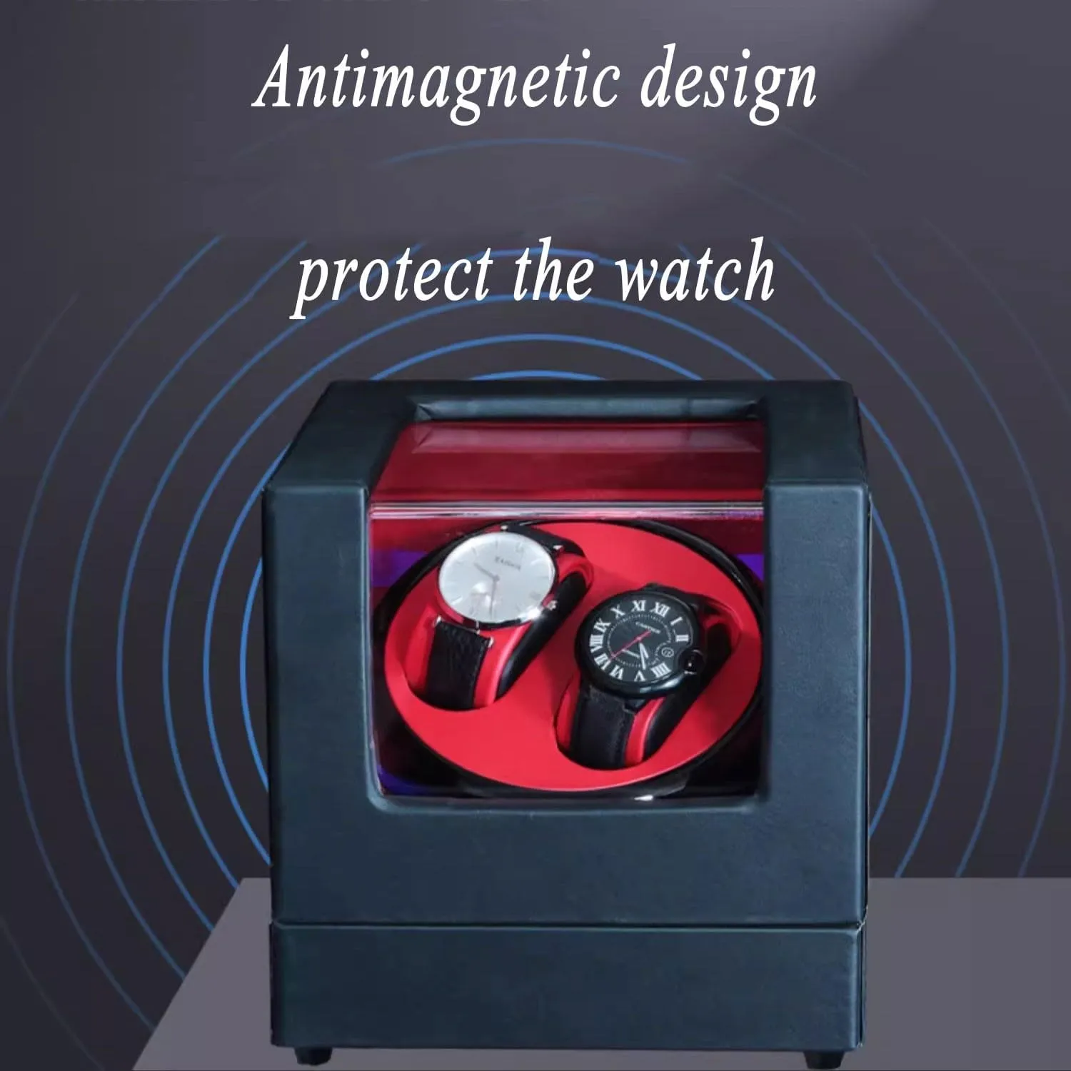 Automatic Watch Winder Watch Winders Fully Automatic Mechanical Watch Winder with Light and Silent Operation (F)