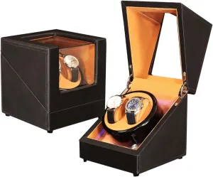 Automatic Watch Winder Watch Winders Fully Automatic Mechanical Watch Winder with Light and Silent Operation (F)