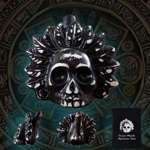 Aztec Death Whistle, Up To125  Decibels Loud Real Screaming Aztec Death Whistle Loudest Authentic Human Authentic Human Sounding Screams Halloween Costumes Gift(Black)