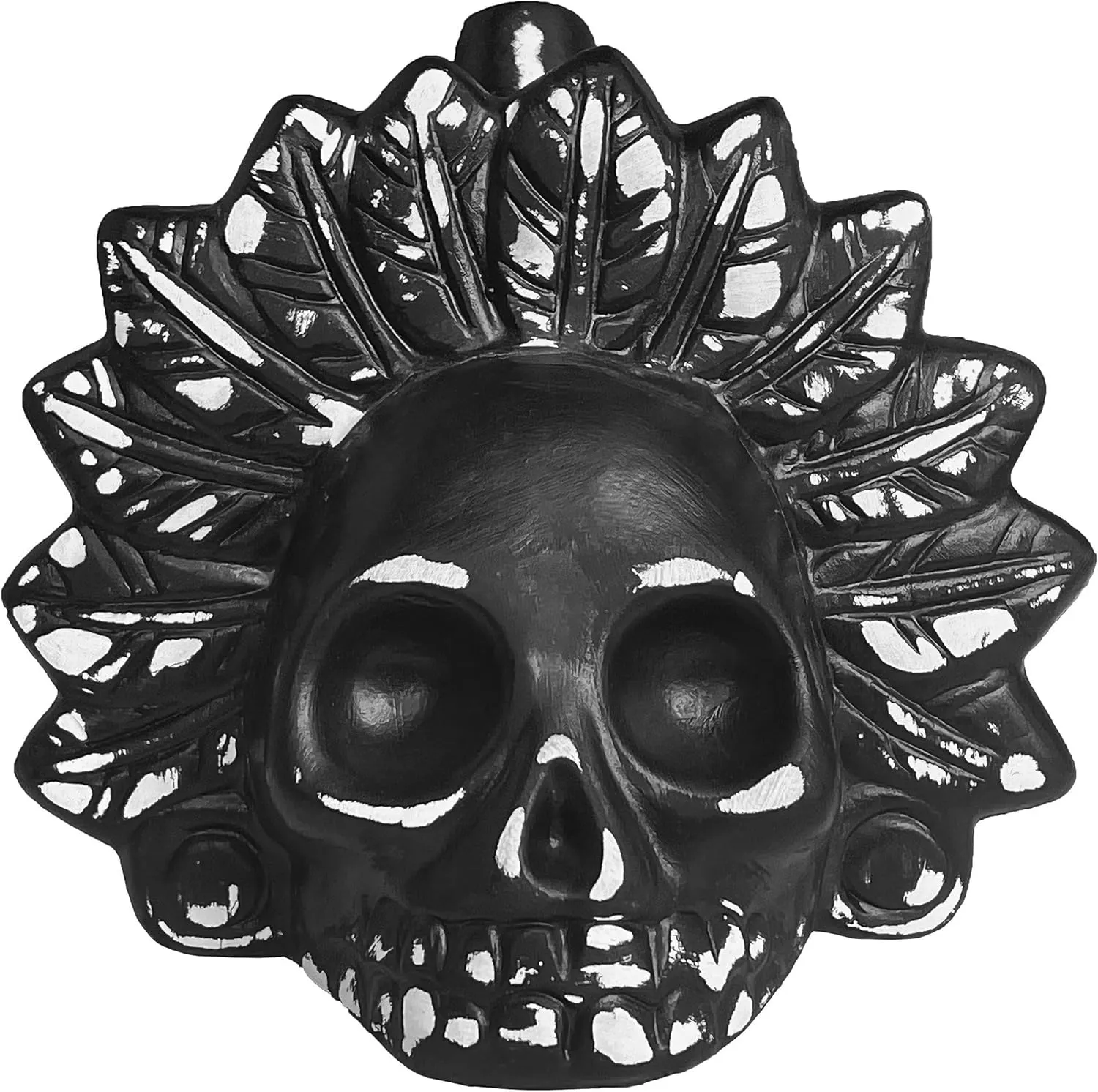 Aztec Death Whistle, Up To125  Decibels Loud Real Screaming Aztec Death Whistle Loudest, Real Screaming Aztec Death Whistle Authentic Human Sounding Screams Aztec War Whistle(Black-White)