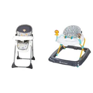 Baby Trend Sit Right High Chair, Bobble Heads & Smart Steps 3.0 Activity Walker, Zoo-ometry
