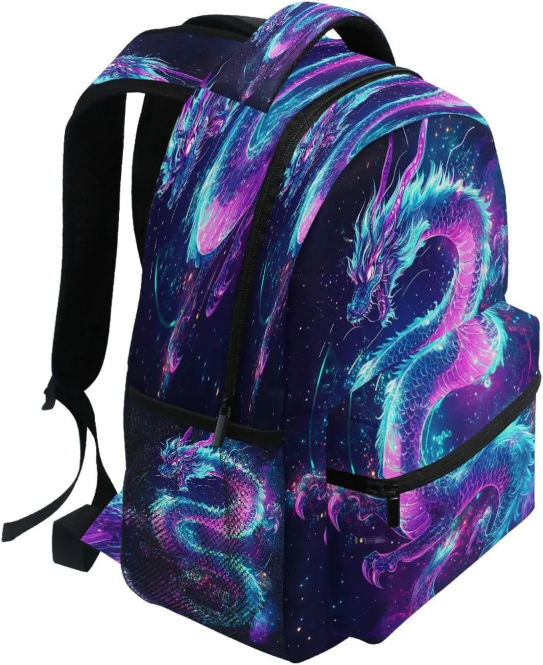 Backpack School Bookbag Travel Bag Angry Rainbow Dragon for Girls Boys Teen