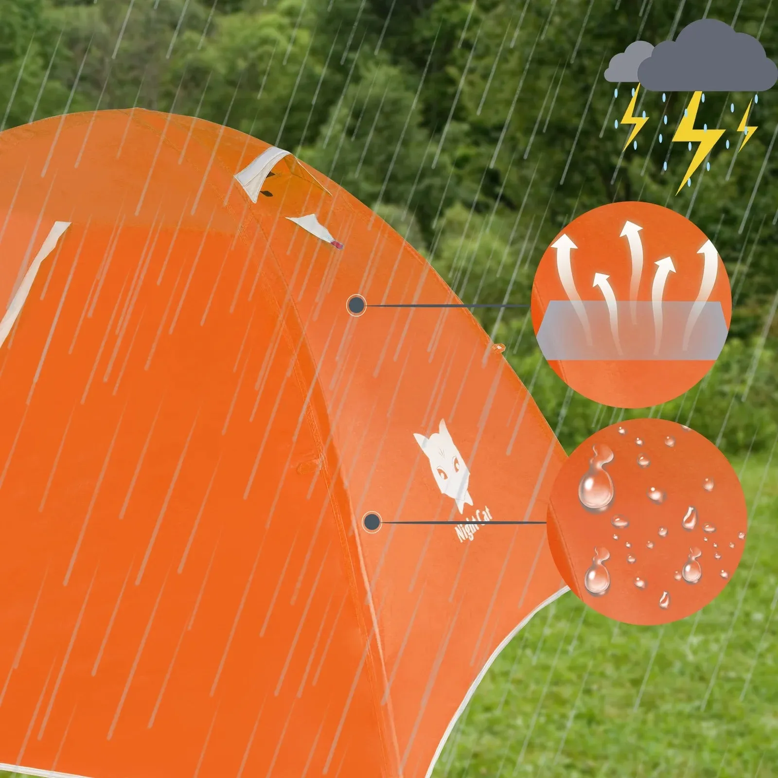 Backpacking Tent for 2 - Easy Setup, Rainproof, Double Layers, 2 Doors, Perfect for Camping Adventures!