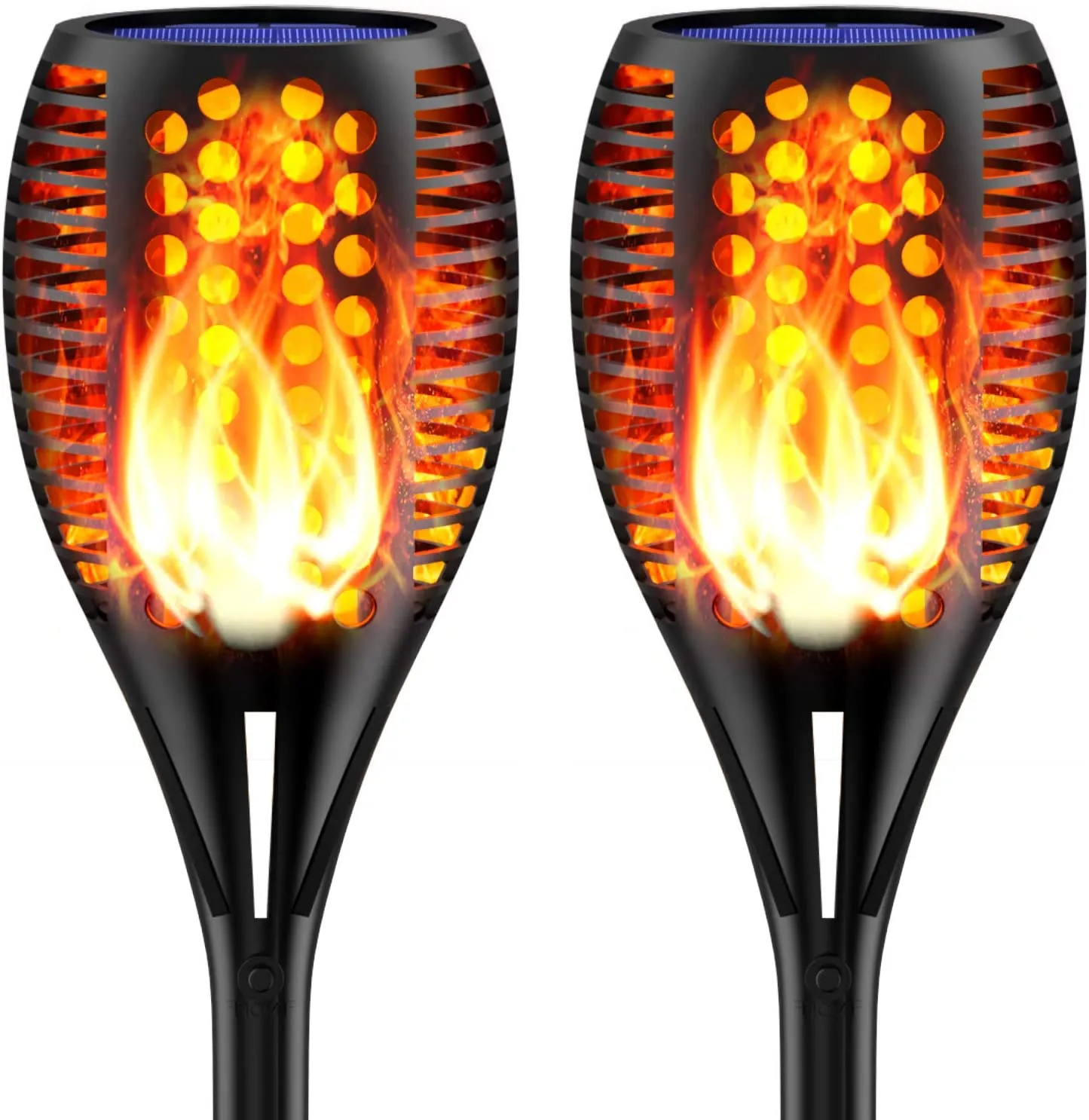 Balight Solar Torch Lights, 96 LED Waterproof Flickering Flames Solar Lights Outdoor Landscape Decoration Lighting Dusk to Dawn Auto On/Off Security Torch Light for Patio Garden Yard Driveway
