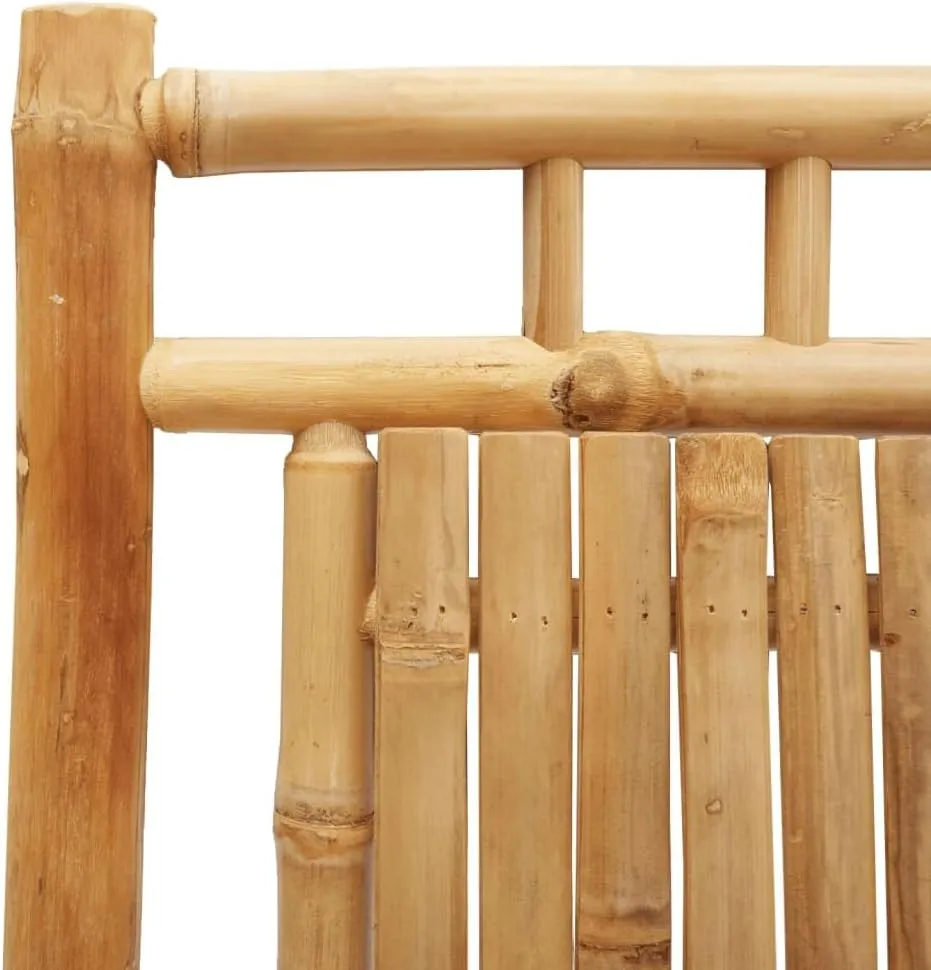 Bamboo Folding Patio Chairs Set of 2 Outdoor Lounge Dining Chairs with Backrest Foldable, Natural Bamboo, 18.1" x 26" x 39"