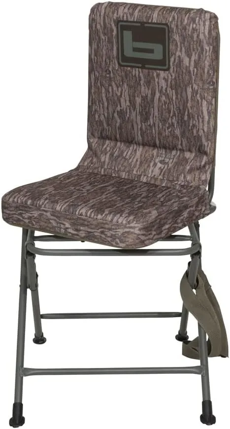 Banded Swivel Blind Chair – 360° Silent Rotation, Adjustable Legs, Padded Seat for Hunting (Bottomland, Tall)