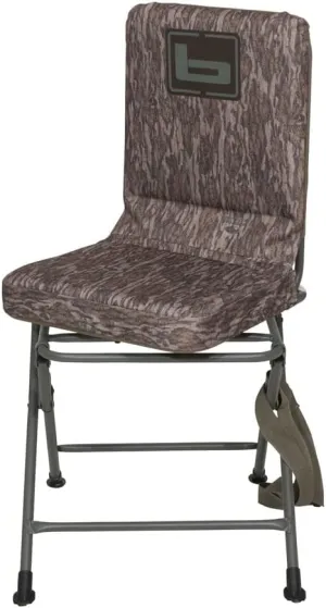 Banded Swivel Blind Chair – 360° Silent Rotation, Adjustable Legs, Padded Seat for Hunting (Bottomland, Tall)