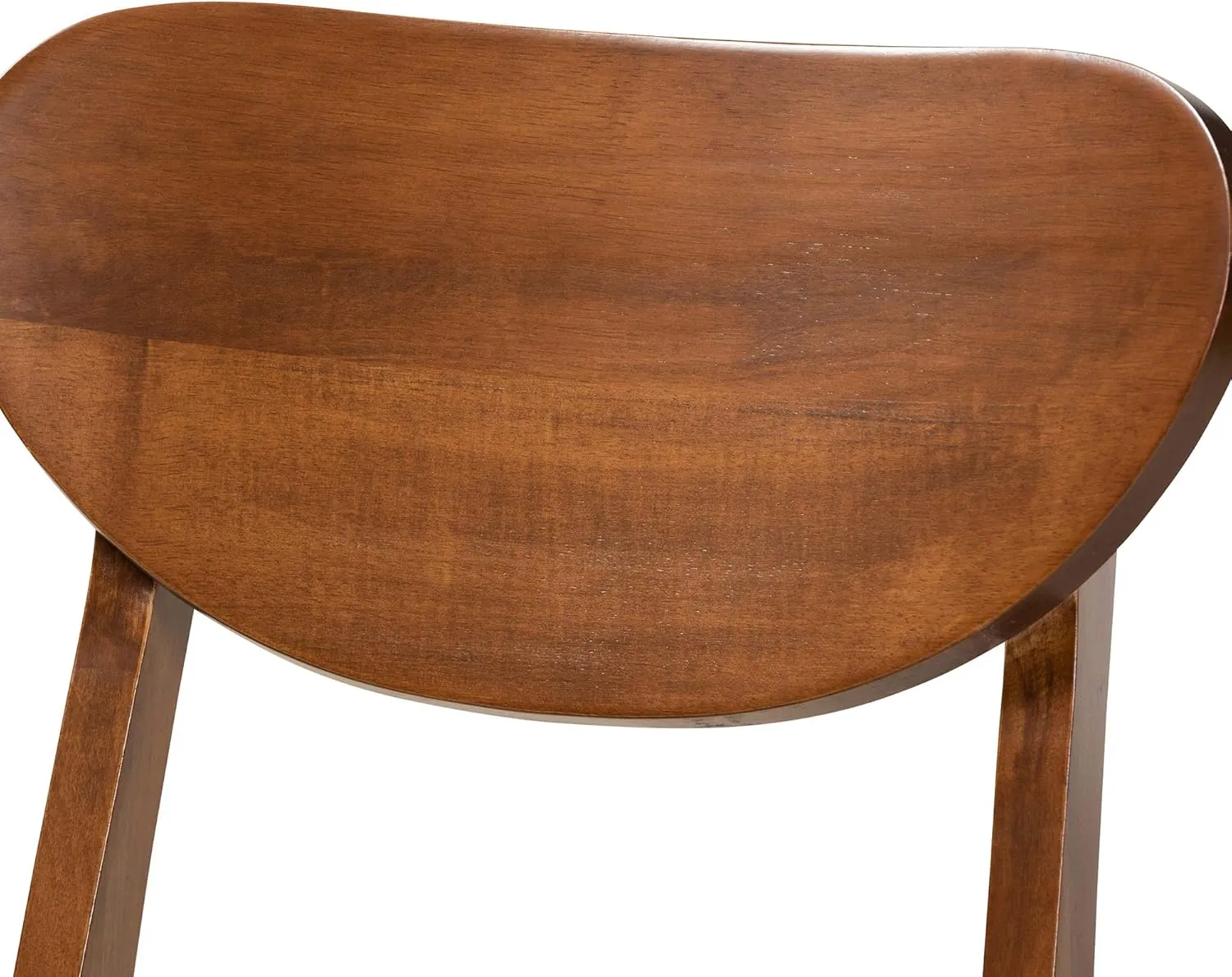 Baxton Studio Damara Mid-Century Modern Grey Fabric Upholstered and Walnut Brown Finished Wood 2-Piece Dining Chair Set