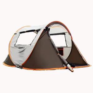 Beach Tent, Camping Instant Pop Up Tents [2 Window] Waterproof Double Layer 4 Season Tents Big Family Shelter for Backpacking Beach Picnic Outdoor