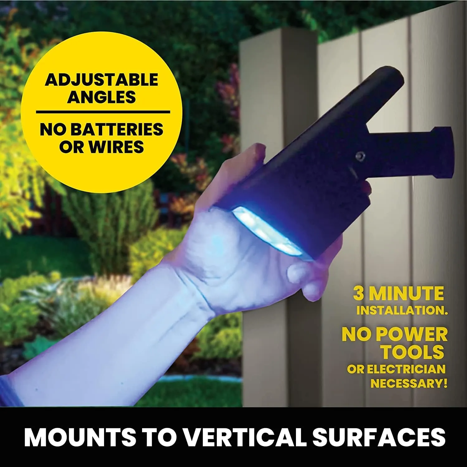 Bell Howell Bionic Burst Solar Lights Outdoor Waterproof IP67 Path Lights, Landscape Outdoor Solar Lights for Yard Auto On/Off LED Bulbs, Wireless, Multicolor, Adjustable Light 4 Pieces