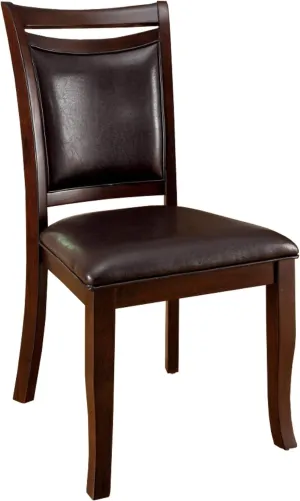Benzara BM131170 Woodside Transitional Side Chair, Dark Cherry