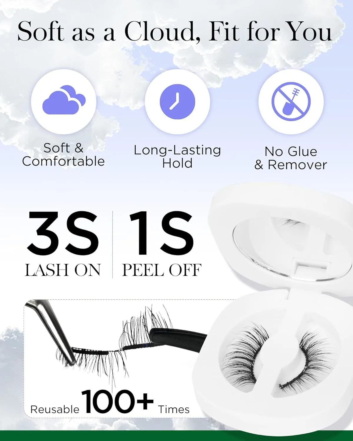 BEYELIAN Magnetic Eyelashes with Applicator Kit, Reusable Natural Look 3D Lashes, Easy Apply Soft Upgrade Magnetic Lashes for Eye Makeup (Lightweight & Soft)