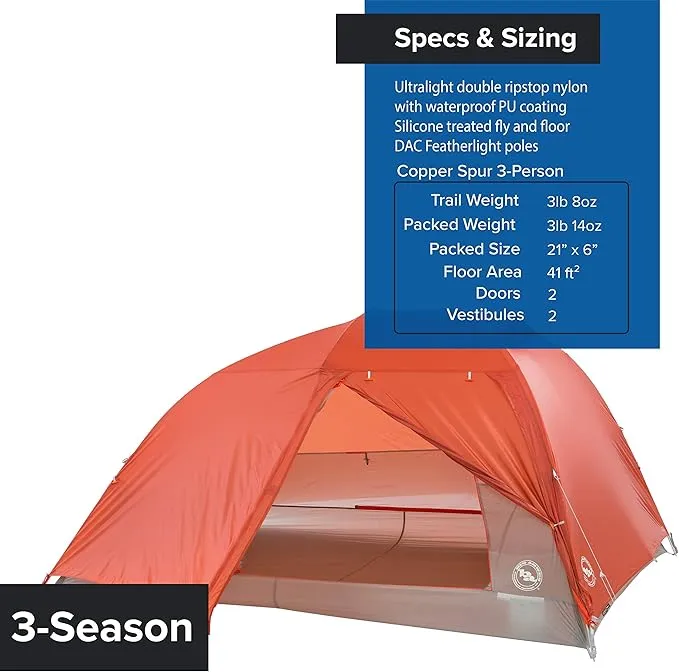 Big Agnes Copper Spur HV UL - UltralightBackpacking Tent