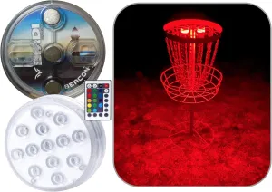 Birdi Disc Golf Beacon -2Pack - Magnetic LED Disc Golf Basket Lights-Remote Controlled-Waterproof-Multi Colored-Glow Disc Golf-Night Disc Golf