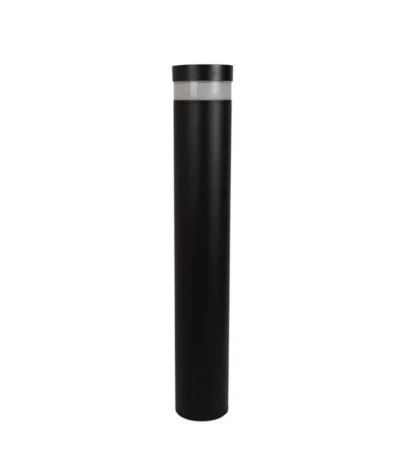 Black 1000mm 2CCT LED Solar Bollard