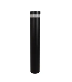 Black 1000mm 2CCT LED Solar Bollard