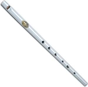 Black/Silver Metal Ireland Flute Clarke Tinwhistle Irish Whistle Flute in C/D Key (Silver Key D)