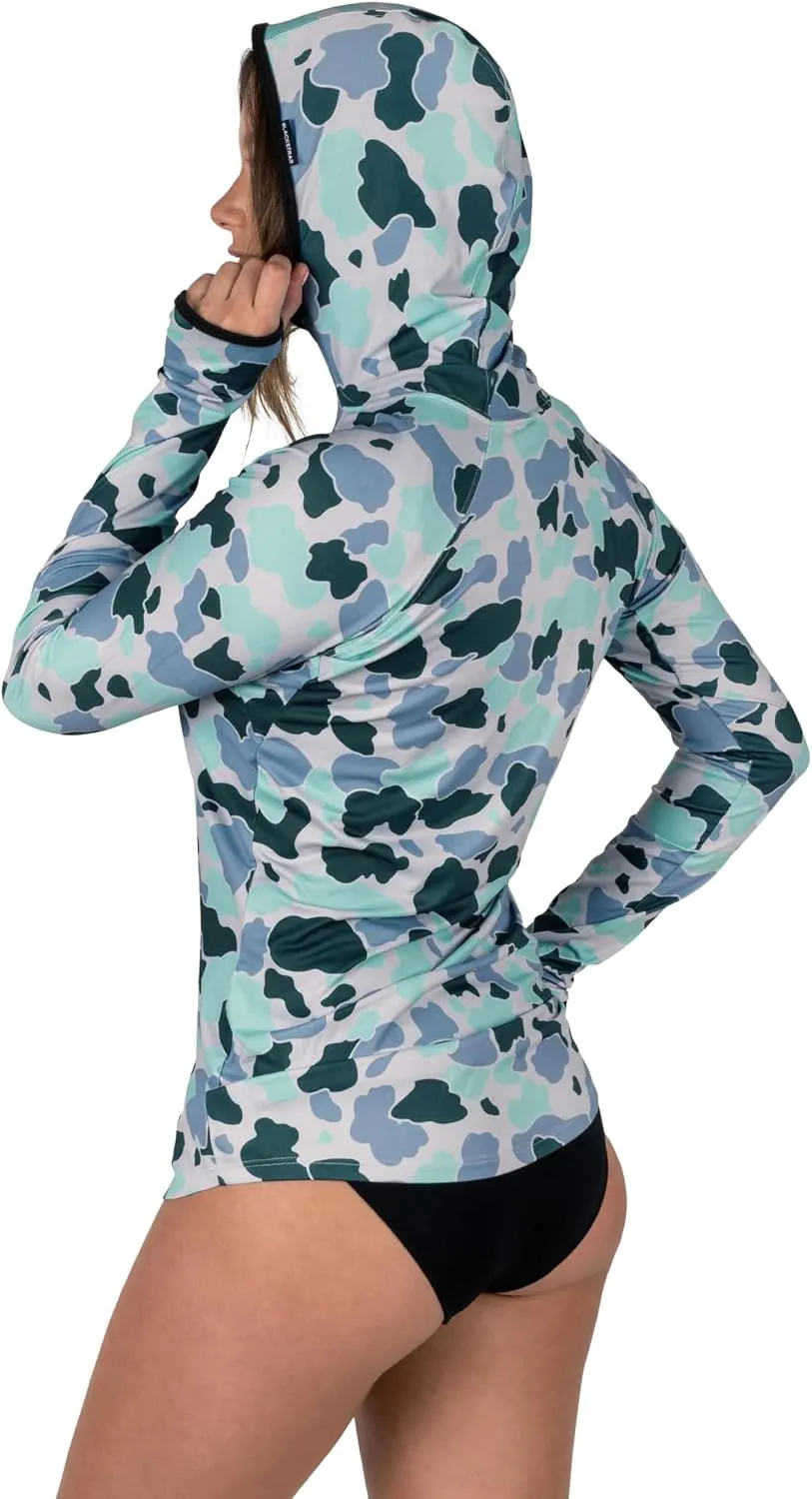 BLACKSTRAP Womens Hooded Brackish Crew UV Sun Shirt