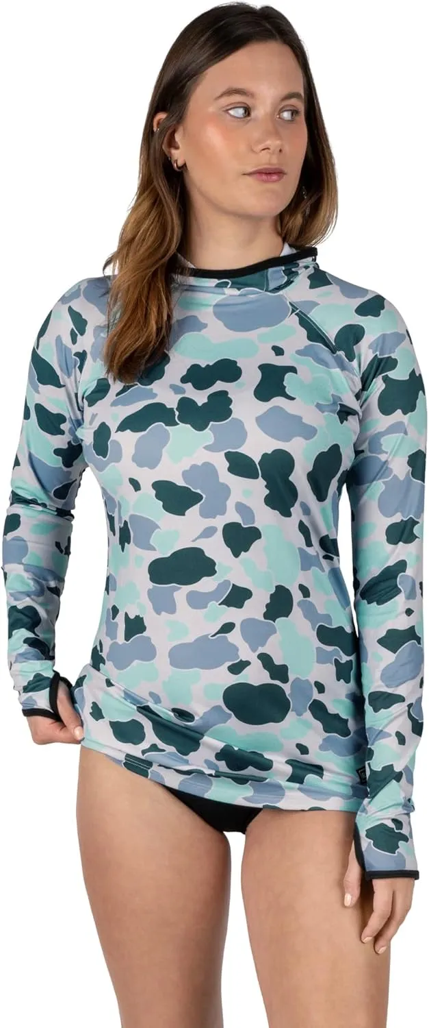 BLACKSTRAP Womens Hooded Brackish Crew UV Sun Shirt