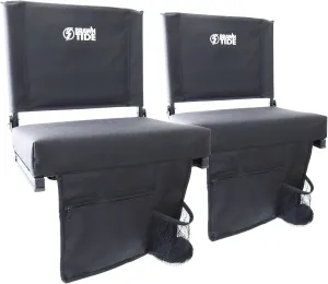 BRAWNTIDE Wide Stadium Seat - Extra Thick Cushion, Great Back Support, Lightweight Chair, Multiple Storage Pockets, Compact, Ideal for Sporting Events