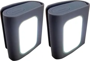 Bright Eyes 200 Lumen Firefly 2-Pack Clip On LED Safety Running and Jogging Light - USB Rechargeable - 2 Pack - Also for Hiking, Camping, Working and Much More!! (Deep Gray)