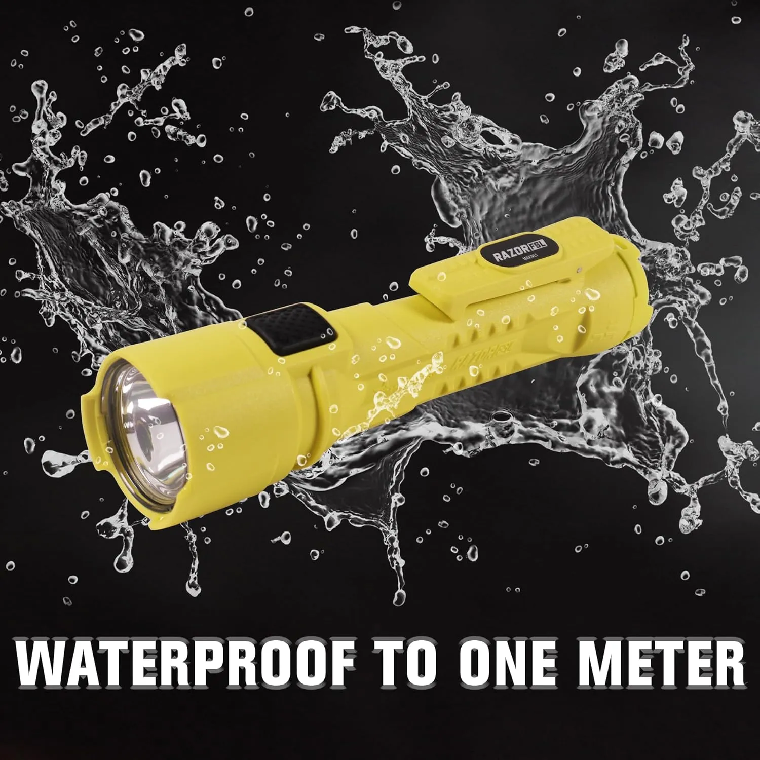 Bright Star Razor FSL Dual Light Magnetic LED Flashlight – 14,000 Candela, 10-Hour Runtime, USA-Made, Includes 3AA Batteries for Convenience
